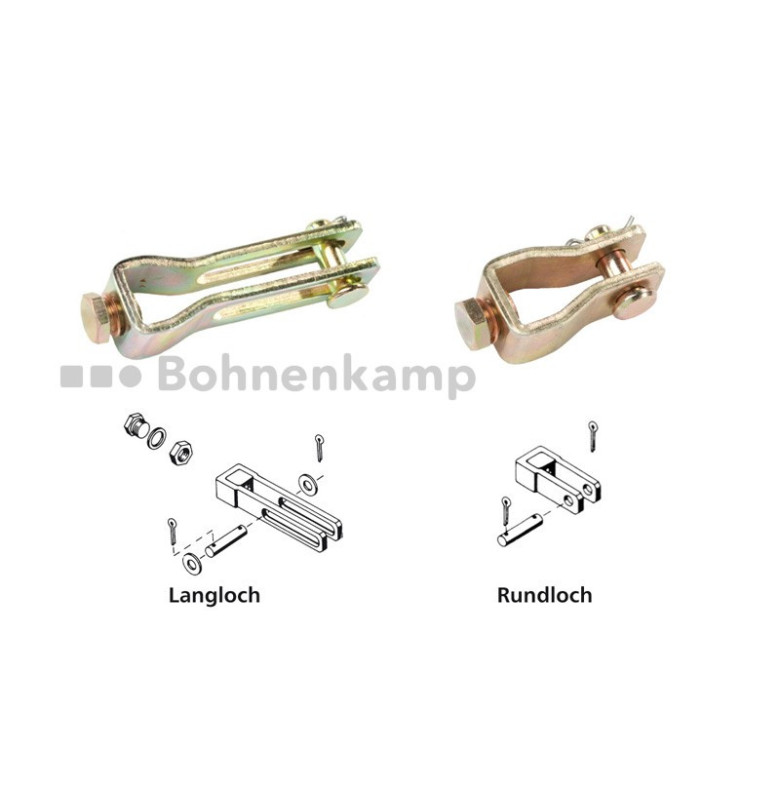 GABELKOPF MIT LANGLOCH M16 X 1,5